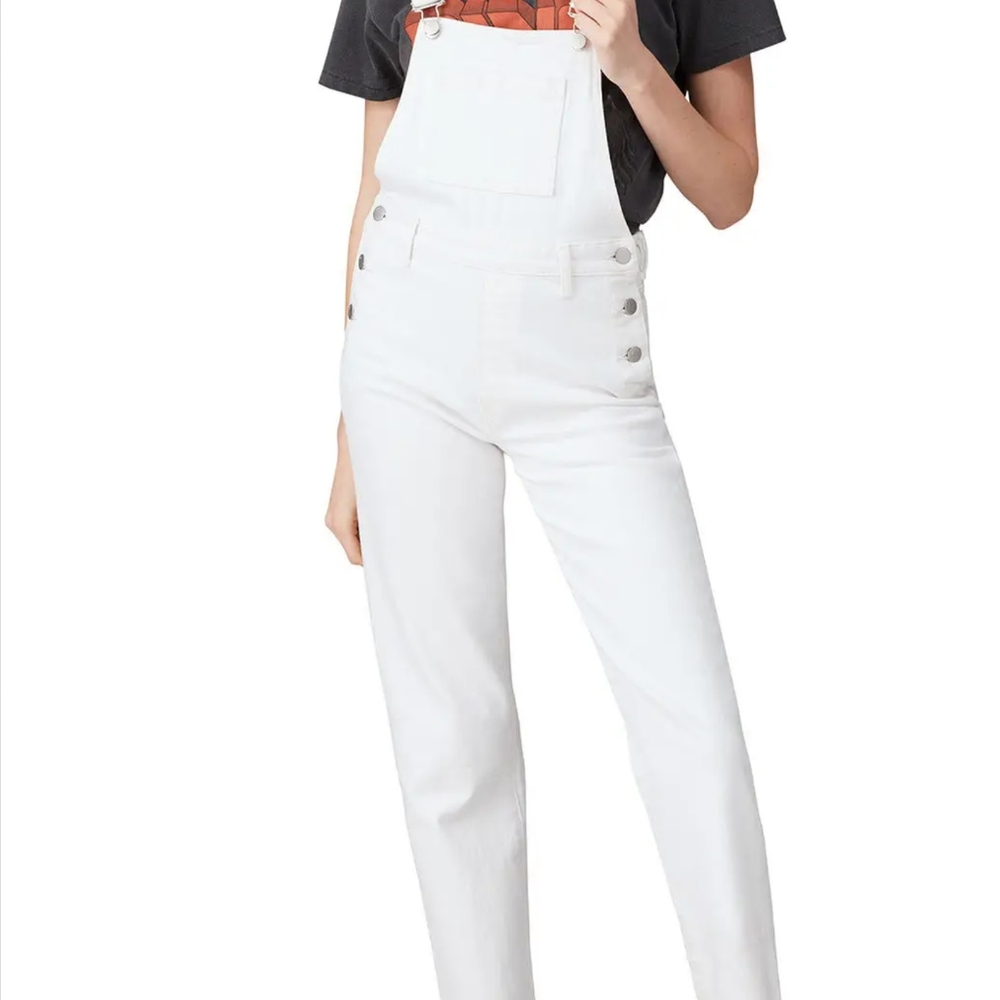New J brand denim jean overalls anthro L